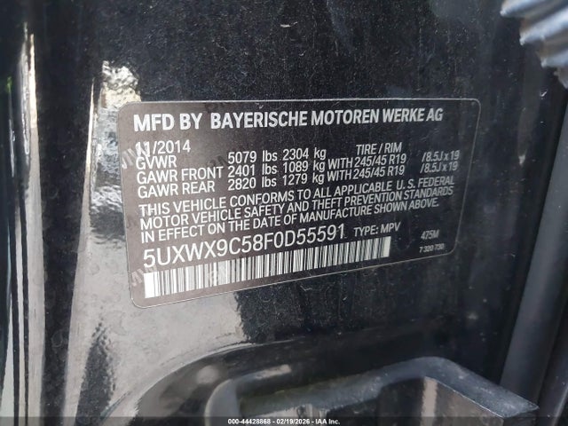 2015 BMW X3 5UXWX9C58F0D55591 Photo 8