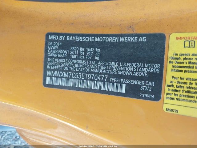 2014 MINI HARDTOP WMWXM7C53ET970477 Photo 8