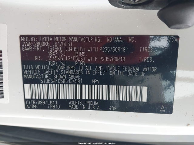 Toyota Sienna Platinum 2024 5TDESKFC5RS134591 Image 9