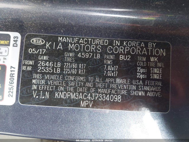 Продаж на аукціоні авто 2018 Kia Sportage Lx, vin: KNDPM3AC4J7334098, номер лоту: 44428964