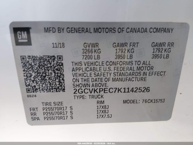 2019 CHEVROLET SILVERADO 1500 LD 2GCVKPEC7K1142526 Photo 8