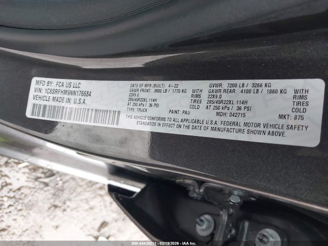 2022 RAM 1500 1C6SRFHM9NN176684 Photo 8