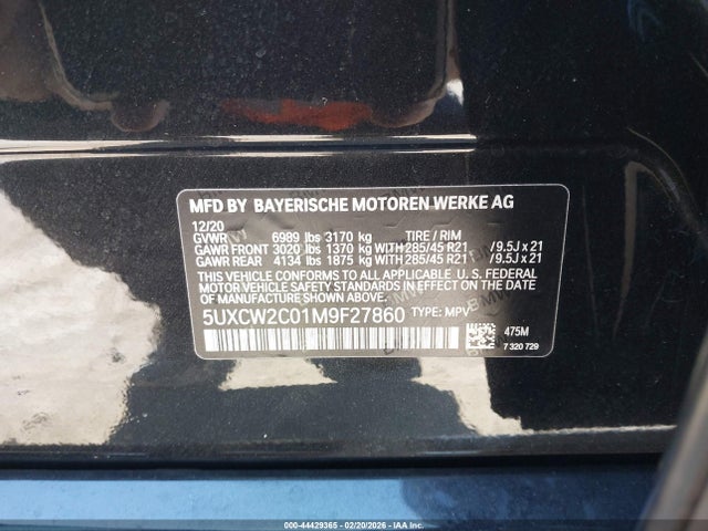 2021 BMW X7 5UXCW2C01M9F27860 Photo 8