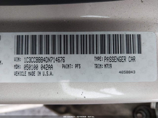 Продаж на аукціоні авто 2013 Chrysler 200 Touring, vin: 1C3CCBBB4DN714676, номер лоту: 44429371