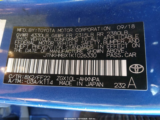 2019 TOYOTA C-HR JTNKHMBX1K1026330 Photo 8