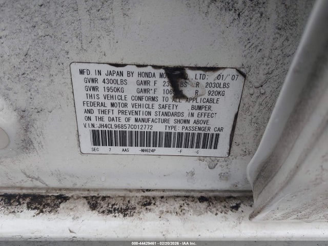 2007 ACURA TSX JH4CL96857C012772 Photo 8