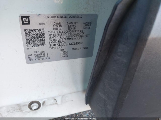 Продажа на аукционе авто 2021 Gmc Acadia Awd At4, vin: 1GKKNLLS0MZ195631, номер лота: 44429577