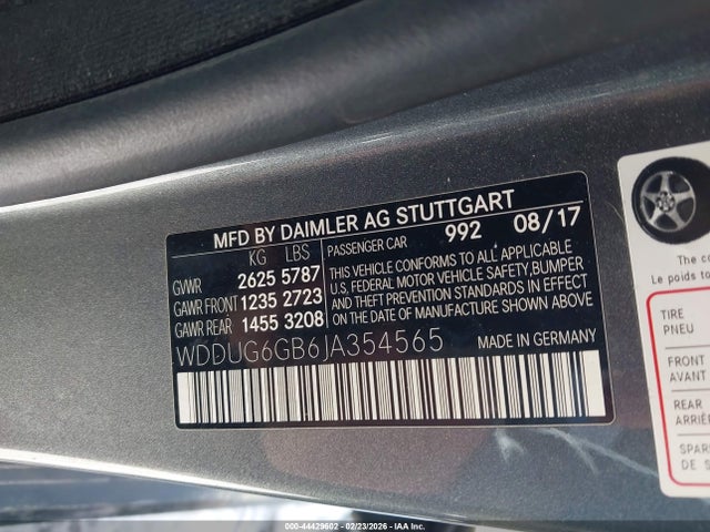 2018 MERCEDES-BENZ S 450 WDDUG6GB6JA354565 Photo 8