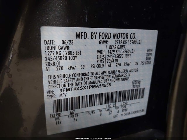 2023 FORD MUSTANG MACH-E 3FMTK4SX1PMA53558 Photo 8