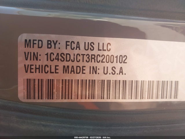 1C4SDJCT3RC200102 Dodge Durango R/t Plus Awd