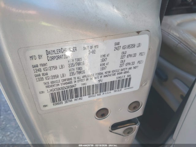 2002 JEEP LIBERTY 1J4GK58K82W303047 Photo 8