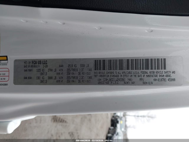 2020 JEEP WRANGLER UNLIMITED 1C4HJXEG1LW243381 Photo 8