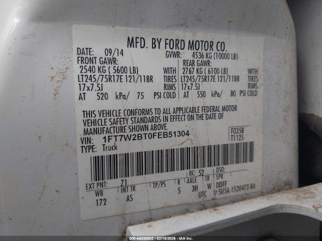 Ford F-250 Xl 2015 1FT7W2BT0FEB51304 Image 9