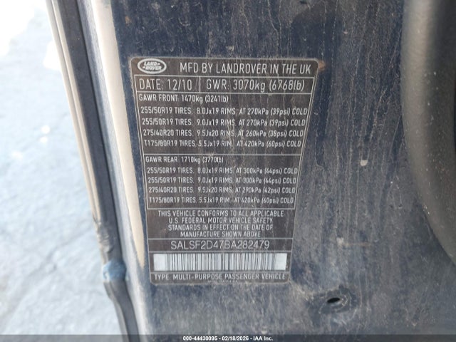 2011 LAND ROVER RANGE ROVER SPORT SALSF2D47BA282479 Photo 8