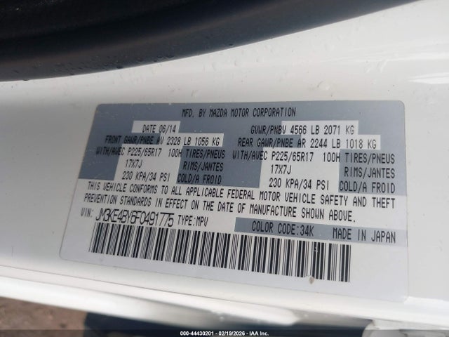 Mazda CX-5 SPORT 2015 JM3KE4BY6F0491775 Image 9