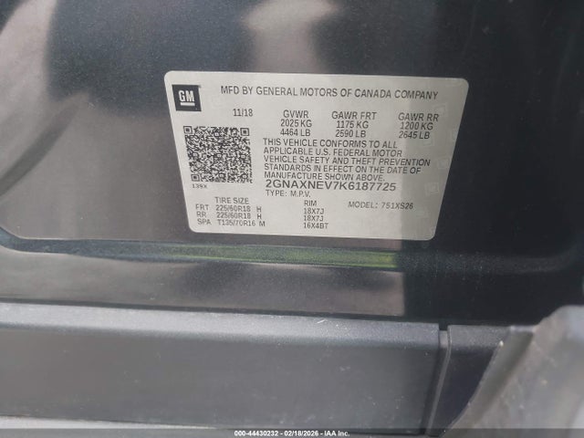 Chevrolet Equinox Premier 2019 2GNAXNEV7K6187725 Image 9