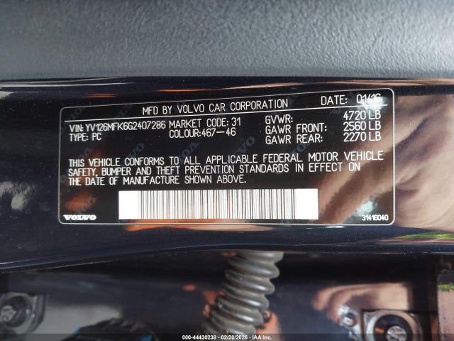 YV126MFK6G2407286 Volvo S60 T5 Drive-e Premier
