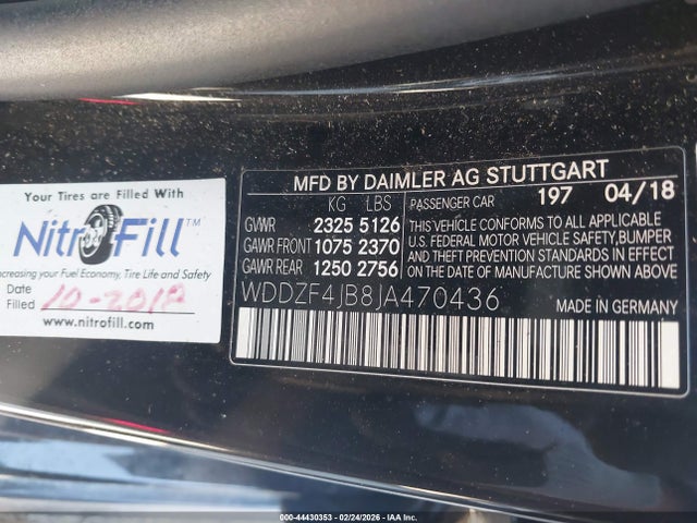 Aukcja sprzedaży 2018 Mercedes-benz E 300, vin: WDDZF4JB8JA470436, numer aukcji: 44430353