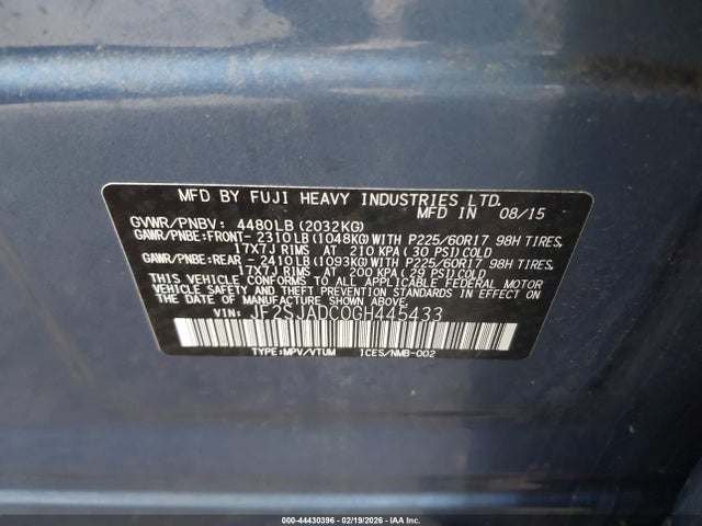 Subaru Forester 2.5i Premium 2016 JF2SJADC0GH445433 Image 9