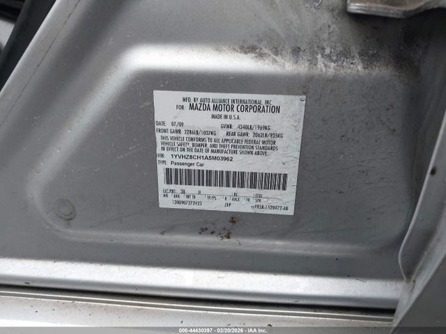44430397 :رقم المزاد ، 1YVHZ8CH1A5M03962 vin ، 2010 Mazda Mazda6 I Touring مزاد بيع