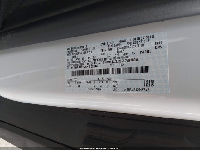 Ford Transit-250 2025 1FTBR2C85SKB03269 Image 9