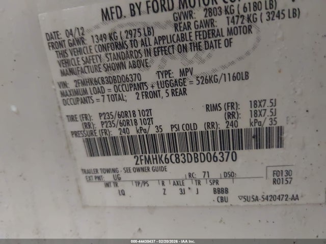 2013 FORD FLEX 2FMHK6C83DBD06370 Photo 8