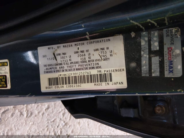 Aukcja sprzedaży 2009 Mazda Mazda3 I Sport, vin: JM1BK32F991252763, numer aukcji: 44430450