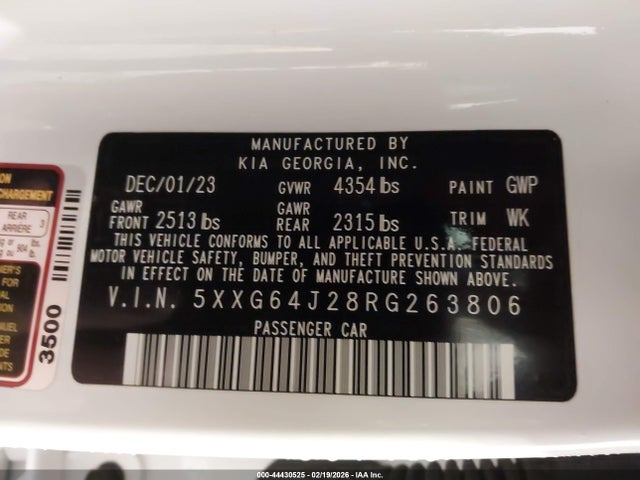 2024 KIA K5 5XXG64J28RG263806 Photo 8