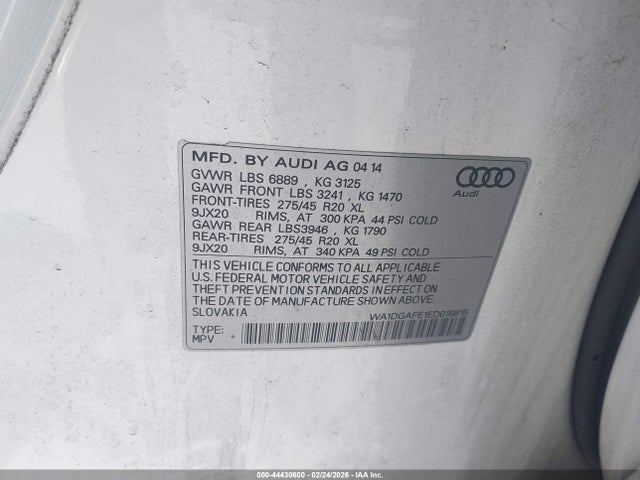 2014 AUDI Q7 WA1DGAFE1ED018815 Photo 8