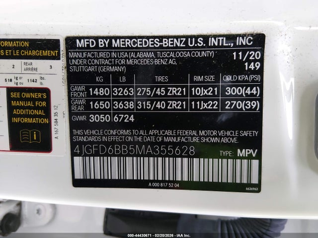 Aukcja sprzedaży 2021 Mercedes-benz Amg Gle 53 Coupe 4matic, vin: 4JGFD6BB5MA355628, numer aukcji: 44430671