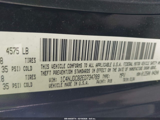 2014 JEEP COMPASS 1C4NJDCB2ED734789 Photo 8