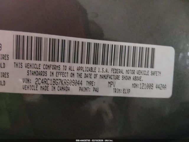 2019 CHRYSLER PACIFICA 2C4RC1BG7KR609044 Photo 8