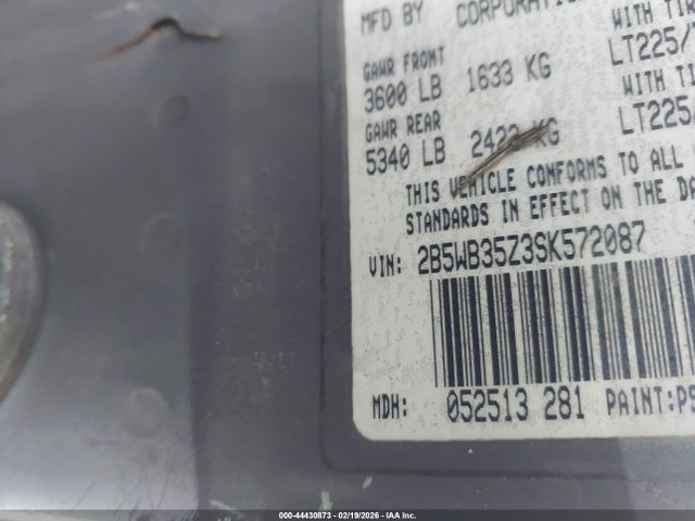 Продаж на аукціоні авто 1995 Dodge Ram Wagon B3500, vin: 2B5WB35Z3SK572087, номер лоту: 44430873