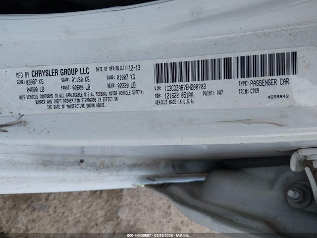 Dodge AVENGER SE 2014 1C3CDZAB7EN200703 Image 9