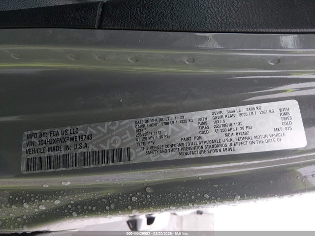 2023 JEEP WRANGLER 1C4HJXENXPW619743 Photo 8