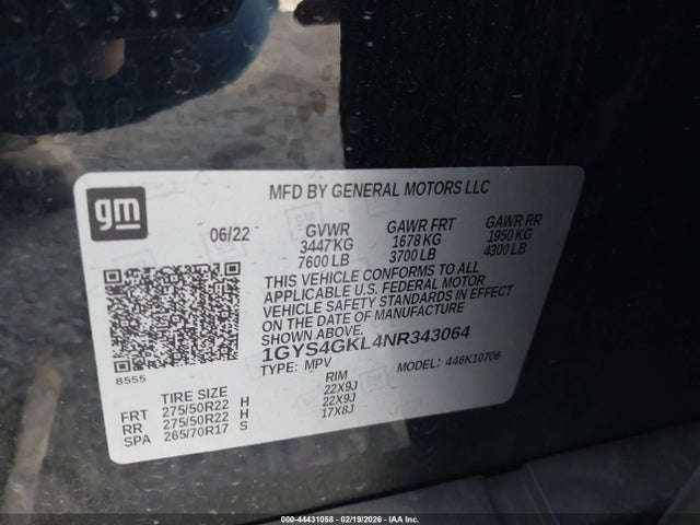 2022 CADILLAC ESCALADE 1GYS4GKL4NR343064 Photo 8