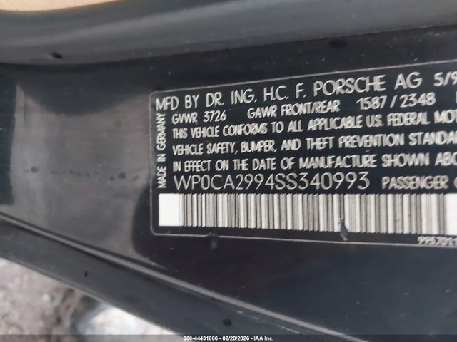 1995 PORSCHE 911 WP0CA2994SS340993 Photo 8