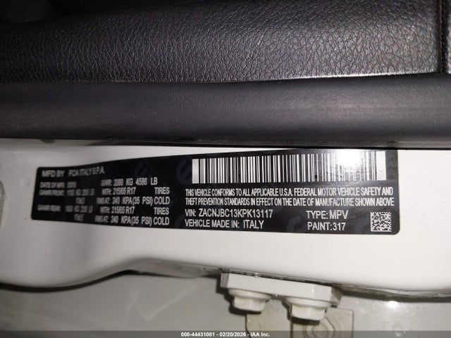 ZACNJBC13KPK13117 Jeep Renegade Trailhawk 4x4