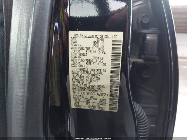 2004 NISSAN XTERRA 5N1ED28T04C632971 Photo 8