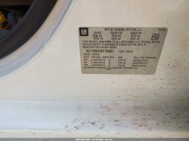 1GT12RE87GF154651 GMC SIERRA 2500HD