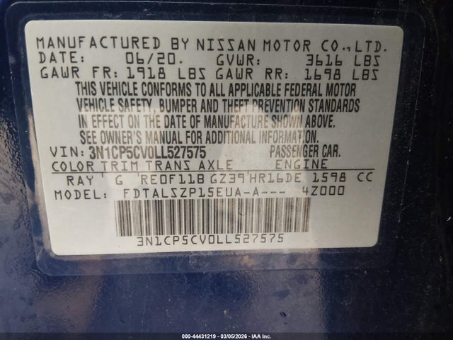 Nissan Kicks Sv Xtronic Cvt 2020 3N1CP5CV0LL527575 Image 9