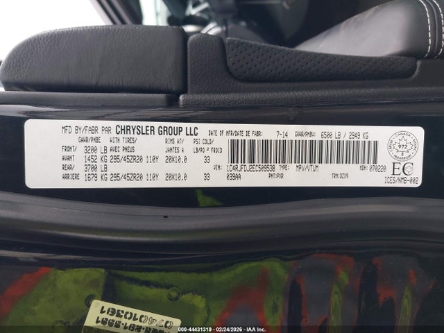 Jeep Grand Cherokee Srt 2014 1C4RJFDJ2EC509538 Image 9