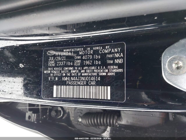 Продажа на аукционе авто 2022 Hyundai Elantra Hybrid Limited, vin: KMHLN4AJ3NU014614, номер лота: 44431356