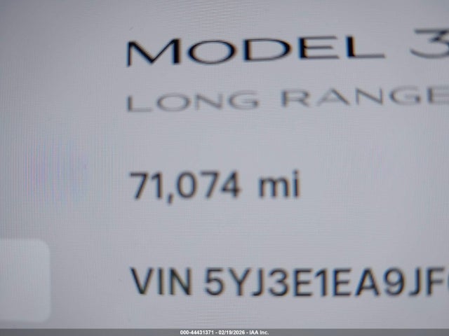 5YJ3E1EA9JF052204 Tesla Model 3 Long Range/mid Range