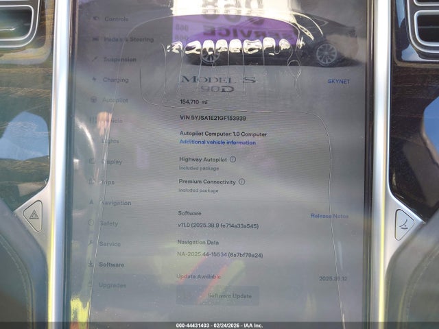 2016 TESLA MODEL S 5YJSA1E21GF153939 Photo 6