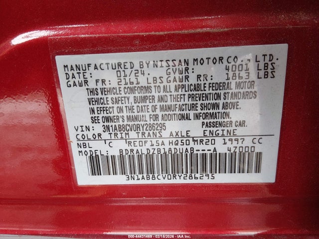 Nissan Sentra Sv Xtronic Cvt 2024 3N1AB8CV0RY286295 Image 9