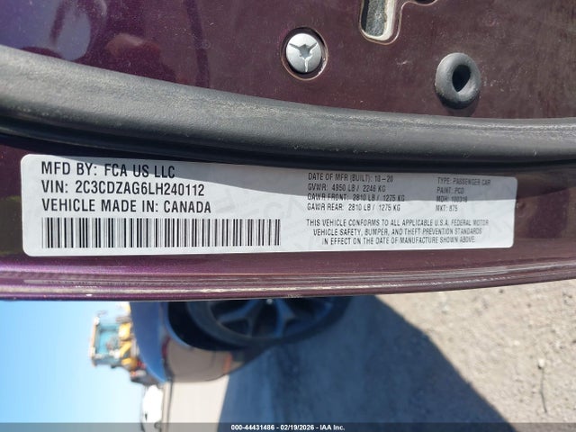 2020 DODGE CHALLENGER 2C3CDZAG6LH240112 Photo 8