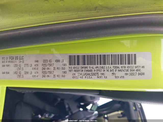 2017 JEEP WRANGLER 1C4AJWAG4HL520275 Photo 8