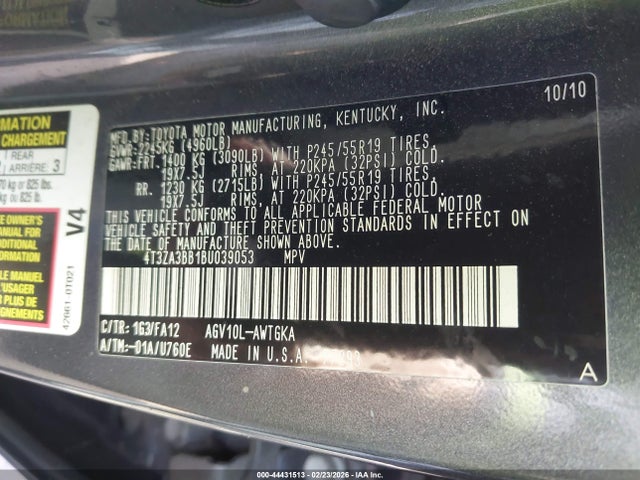 2011 TOYOTA VENZA 4T3ZA3BB1BU039053 Photo 8