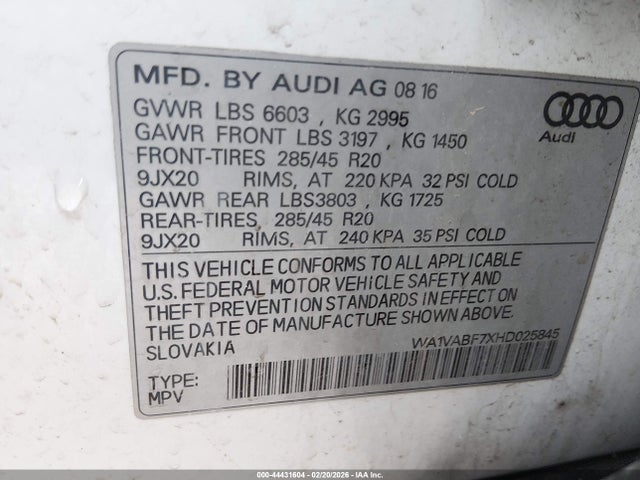 2017 AUDI Q7 WA1VABF7XHD025845 Photo 8